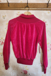 Hot Pink Velour Top size small