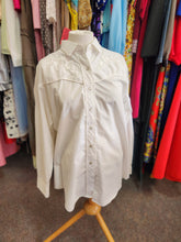 White Western Shirt Dome Buttons