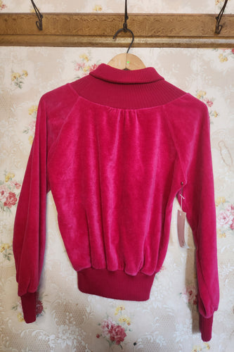 Hot Pink Velour Top size small