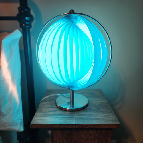 Vintage 1980s Modernist Verner Panton Style Moon Lamp