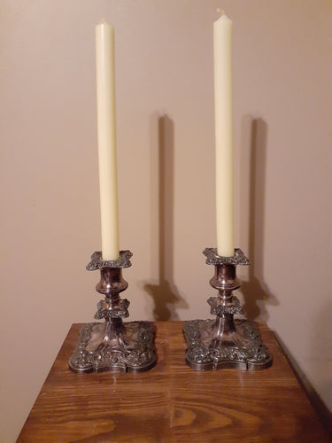 Metal Candlesticks Pair