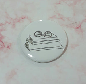 Pin Back Button Bibliophile Collection