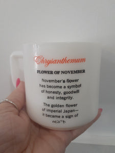 Vintage Flowers of the Month Coffee Mugs