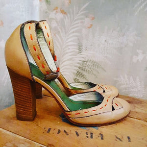 Vintage stacked heel made in italy