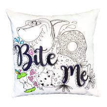 Creative Kit Pillow Cover + Markers it's ok, it's Art " Bite Me"