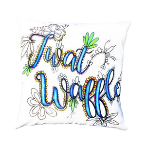 Creative Kit Pillow Cover + Markers it's ok, it's Art "Twat Waffle"