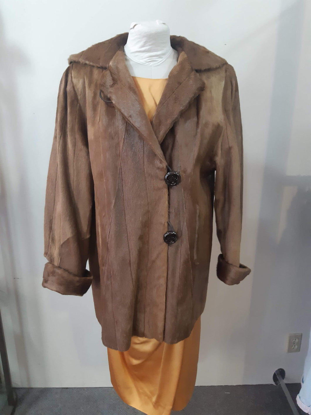 Vintage Brown Fur Coat